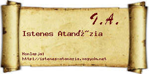 Istenes Atanázia névjegykártya